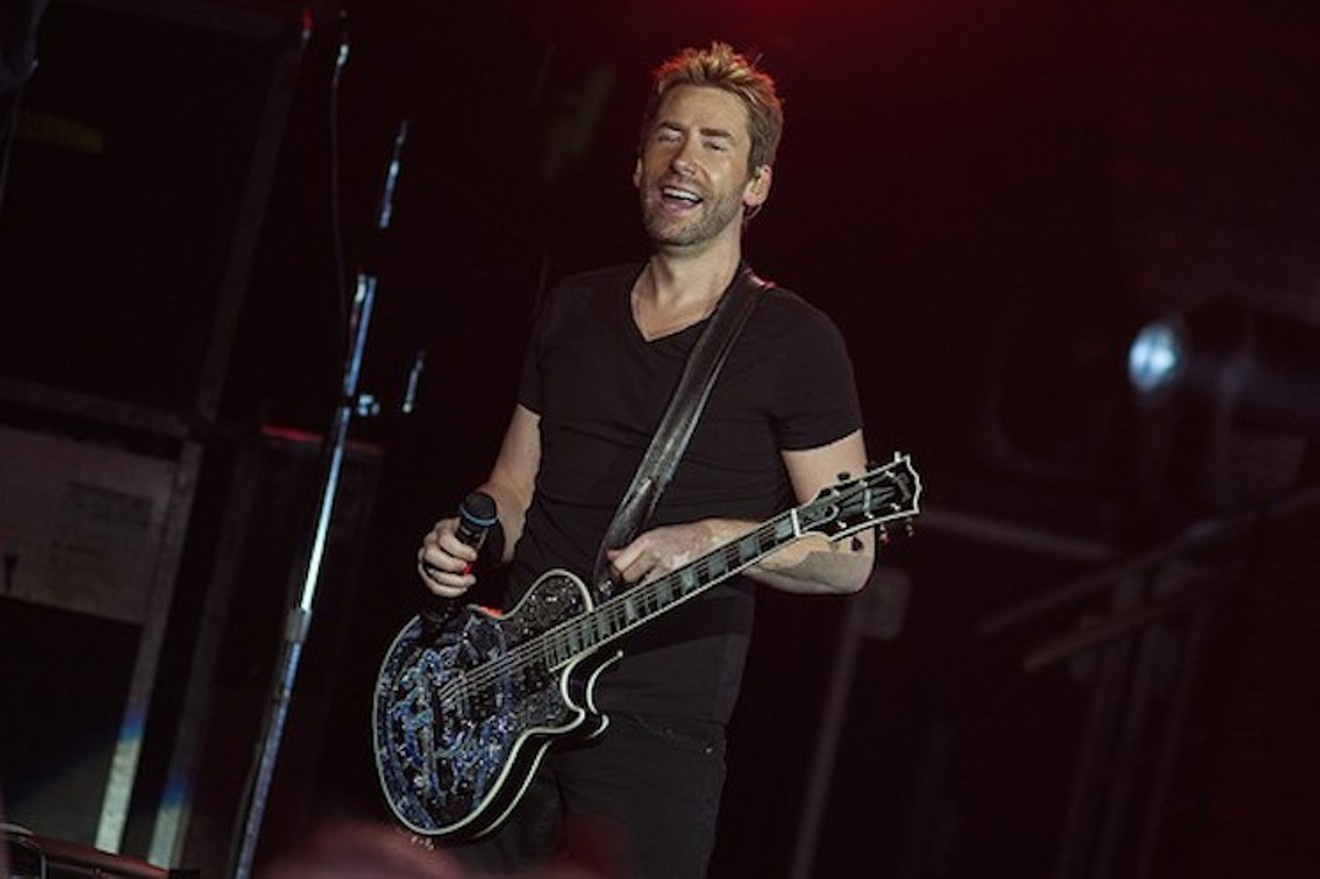 Nickelback's Chad Kroeger at Cynthia Woods Mitchell Pavilion, April 2015