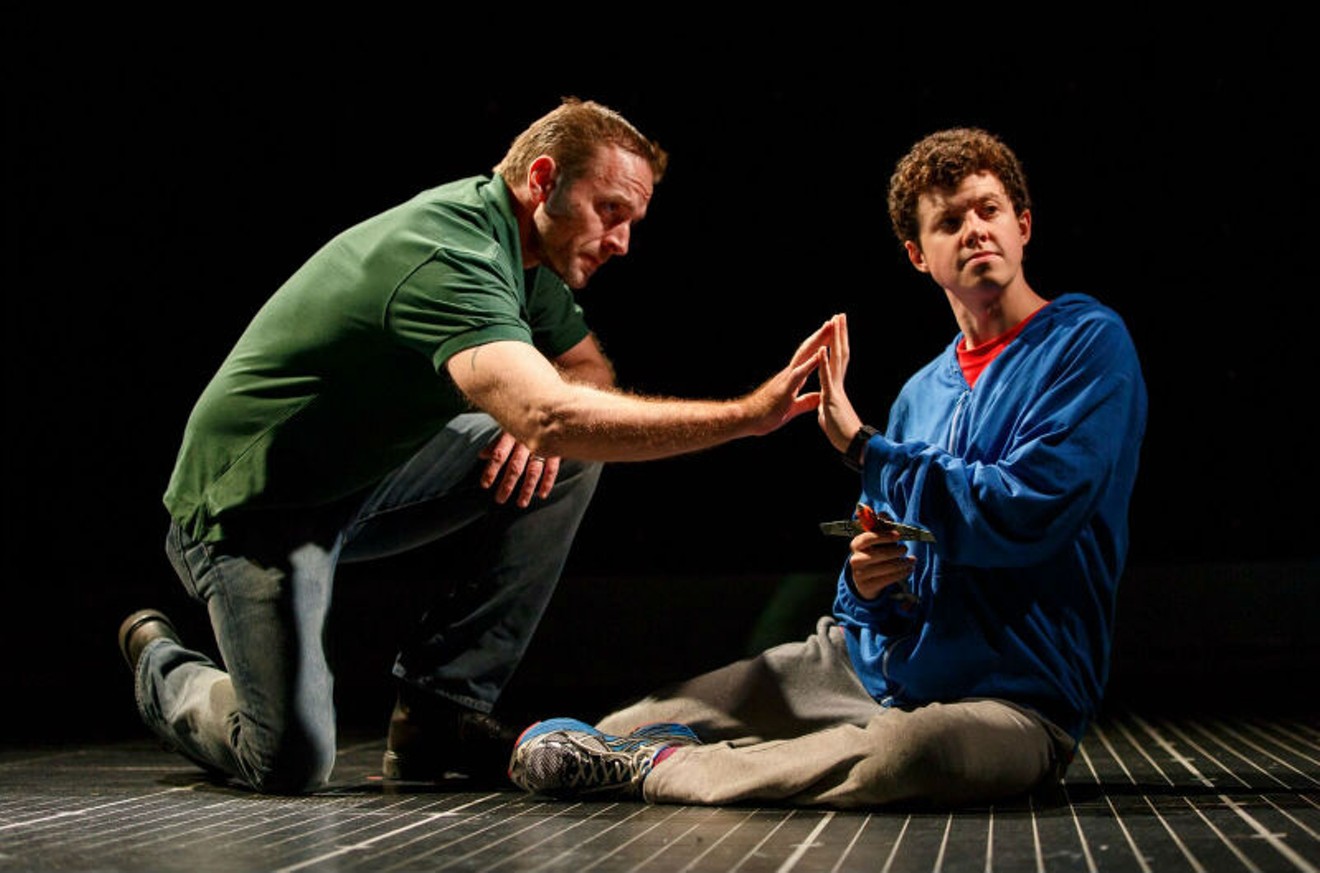 Gene Gillette as Ed and Adam Langdon as Christopher Boone in the touring production of The Curious Incident of the Dog in the Night-time.