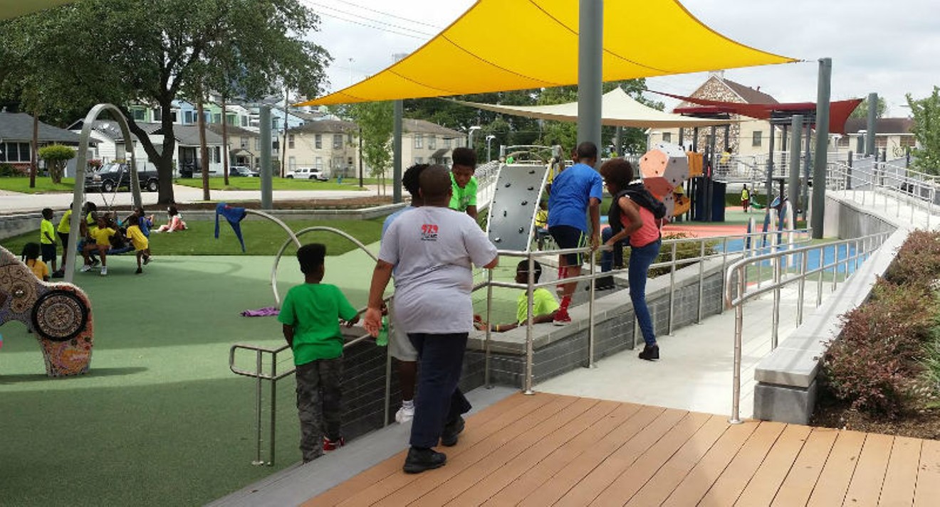 Children playing on a recent afternoon at the renovated Emancipation Park.