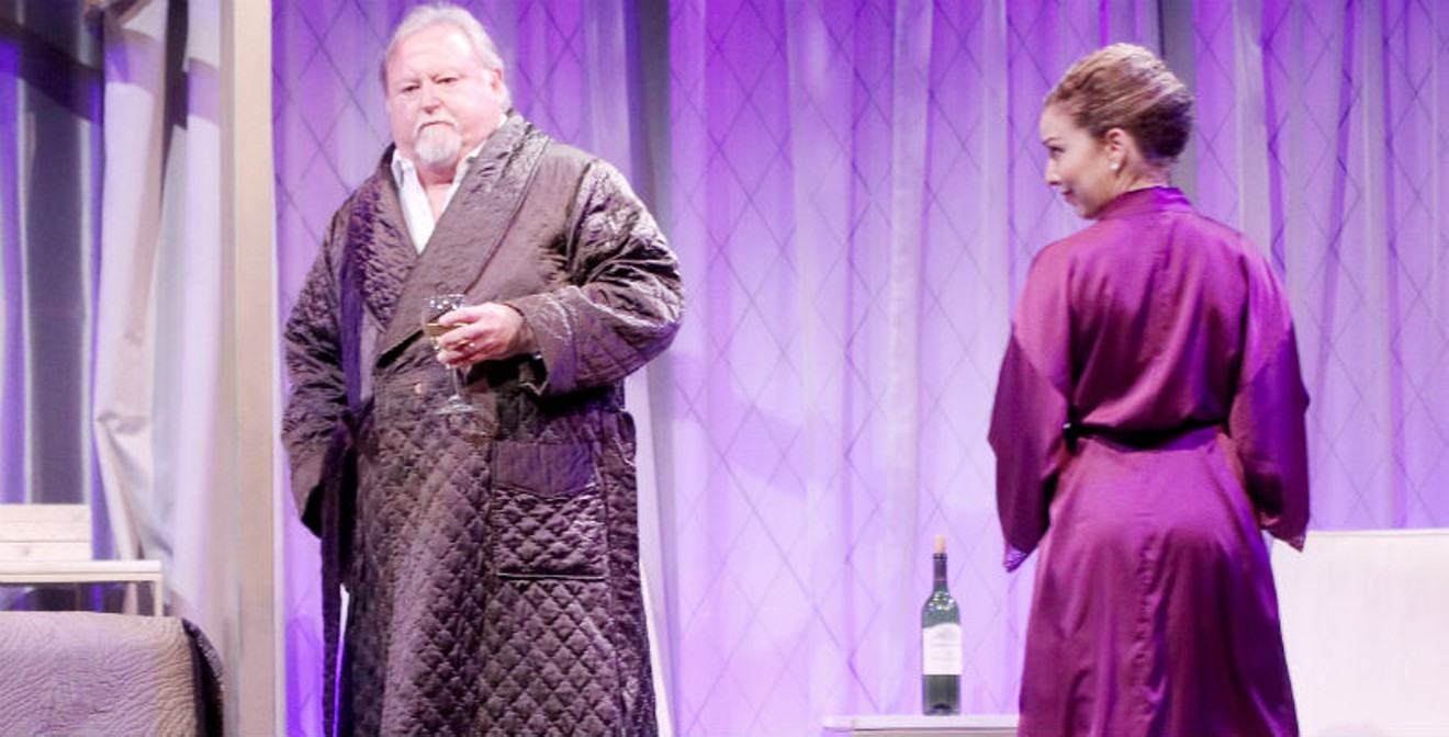 Rutherford Cravens and Lisa Villegas in The Last Wife at Main Street Theater