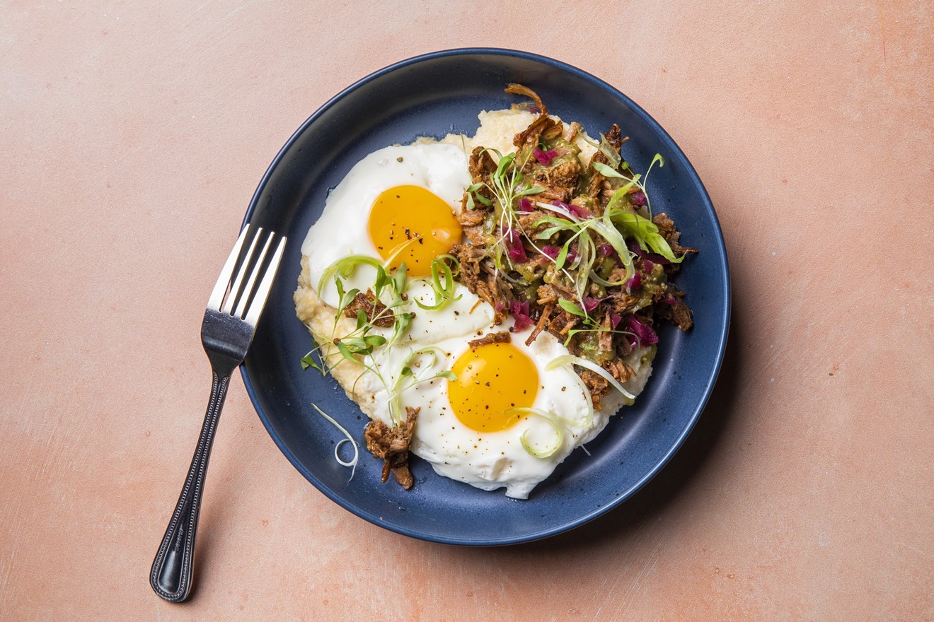 All-day cafe Dish Society has New Year's Day brunch classics from shrimp and grits to brisket and eggs.