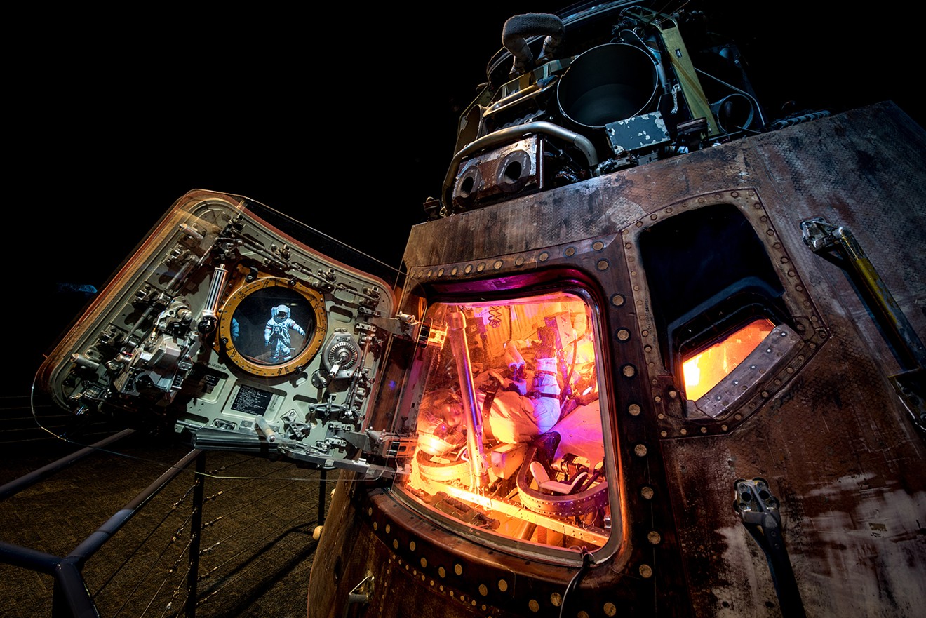 Space Center Houston welcomes the landing module from Apollo 11 – the first time it's been away from the Smithsonian since 1971  –  in the "Destination Moon" exhibit.