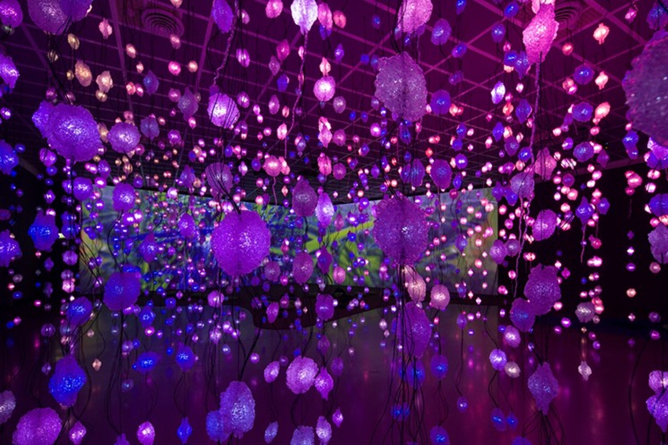 Lighting designer Kaori Kuwabara collaborated with Pipilotti Rist in creating Pixel Forest Transformer, where thousands of hanging LED lights change color in this new exhibit at the Museum of Fine Arts, Houston.