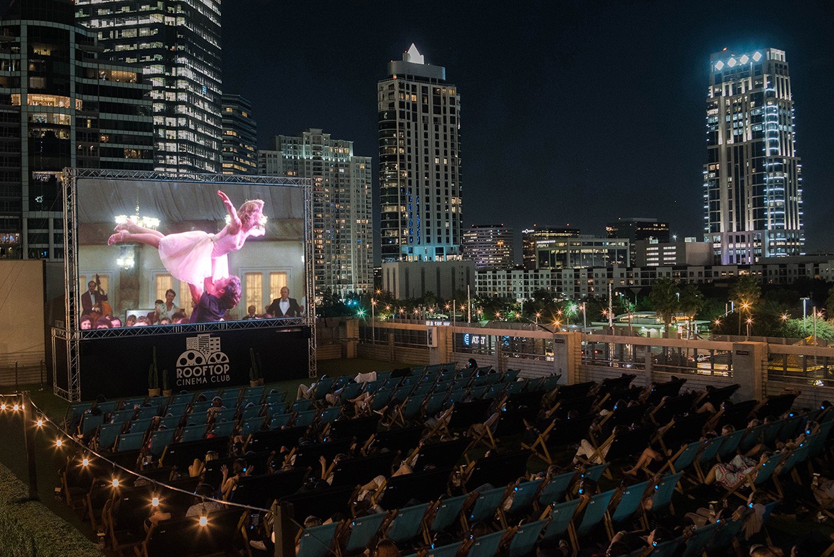 Rooftop Cinema Club at BLVD Place. screens new releases and classics.
