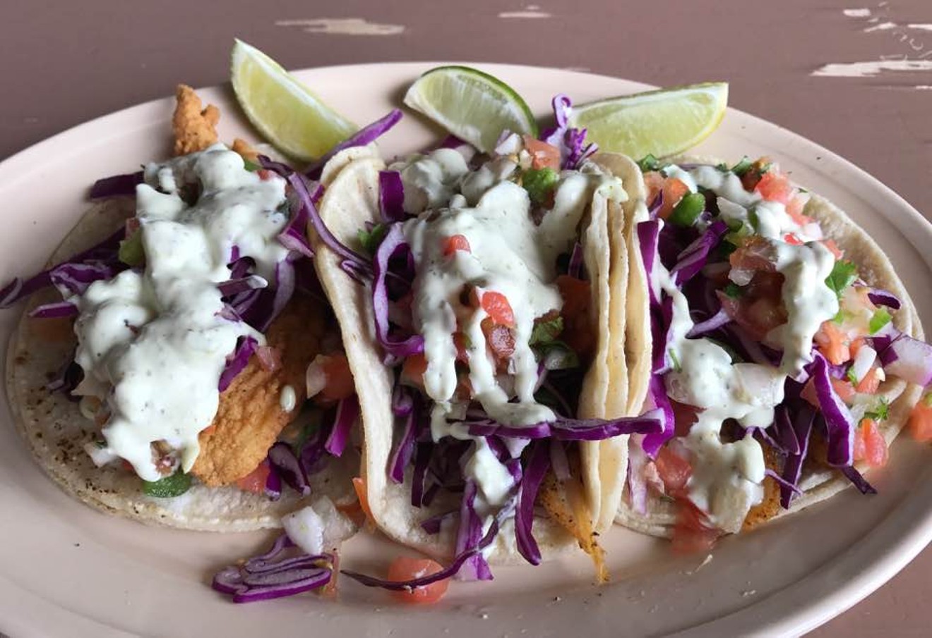 Creamy, crunchy catfish tacos from Joe Lee's Seafood Kitchen.
