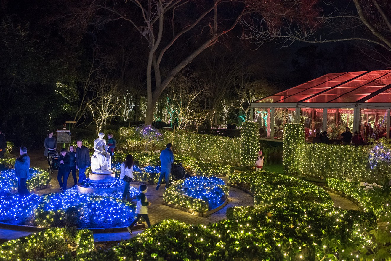 Bayou Bend Collection and Gardens has been decorated with 100,000 dazzling lights for Christmas Village at Bayou Bend With Santa and His Reindeer.