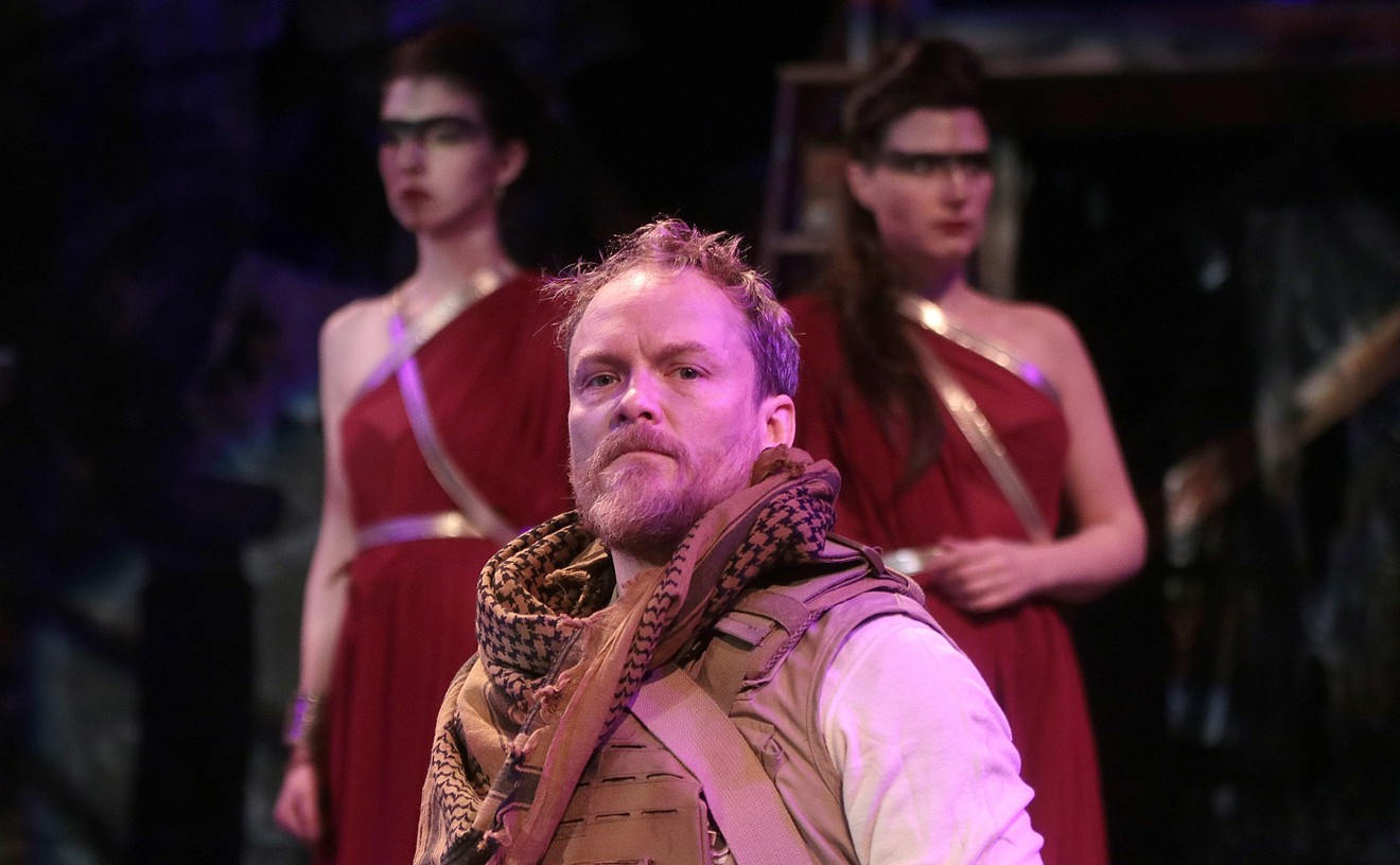 Jessica Boone, Guy Roberts   and Fanette Ronjat  in An Iliad.