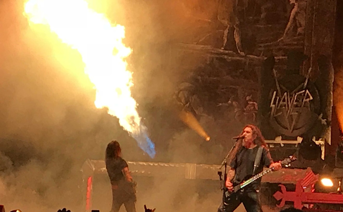 There was plenty of fire to go around while Slayer was on stage.