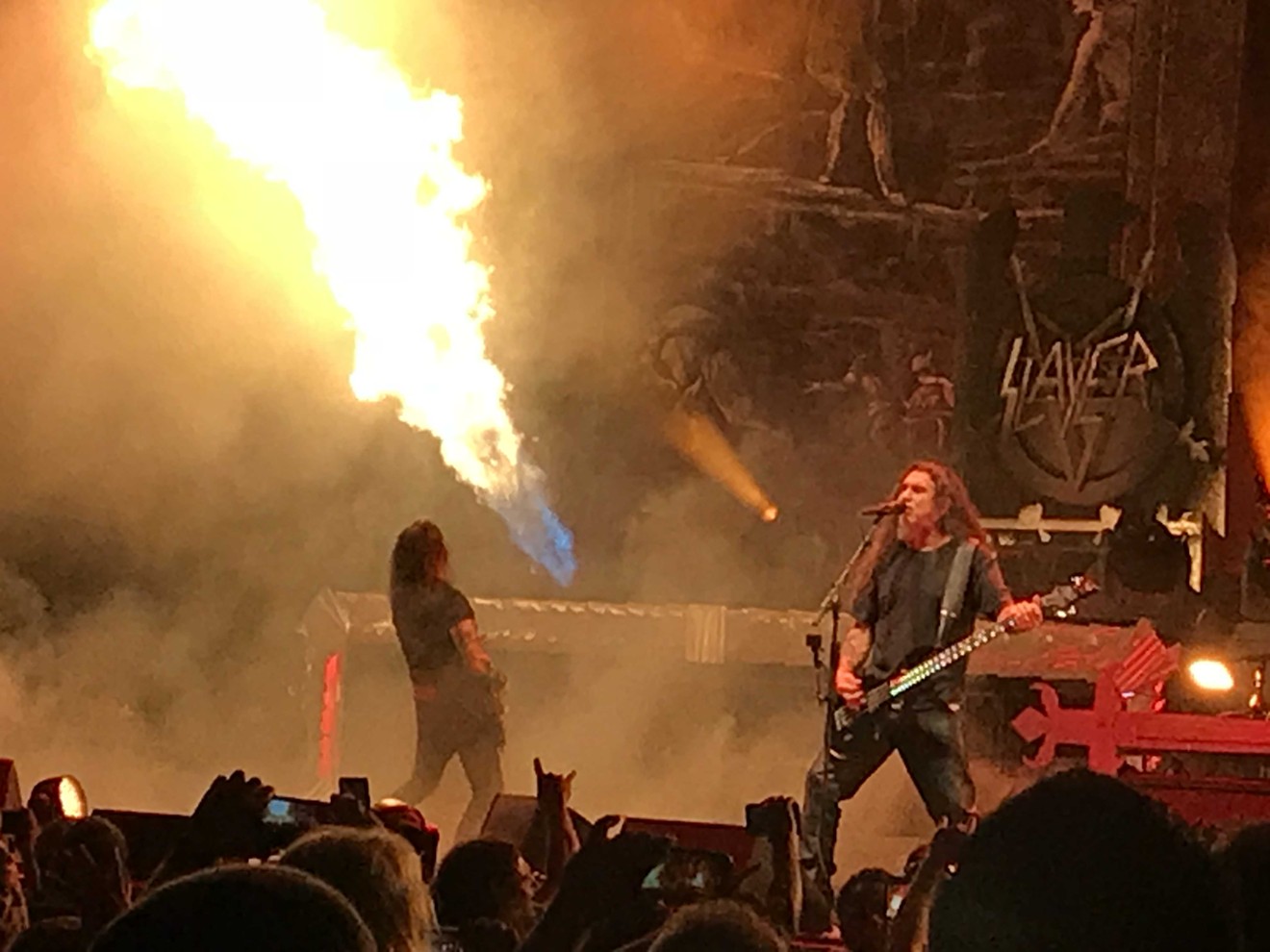 There was plenty of fire to go around while Slayer was on stage.