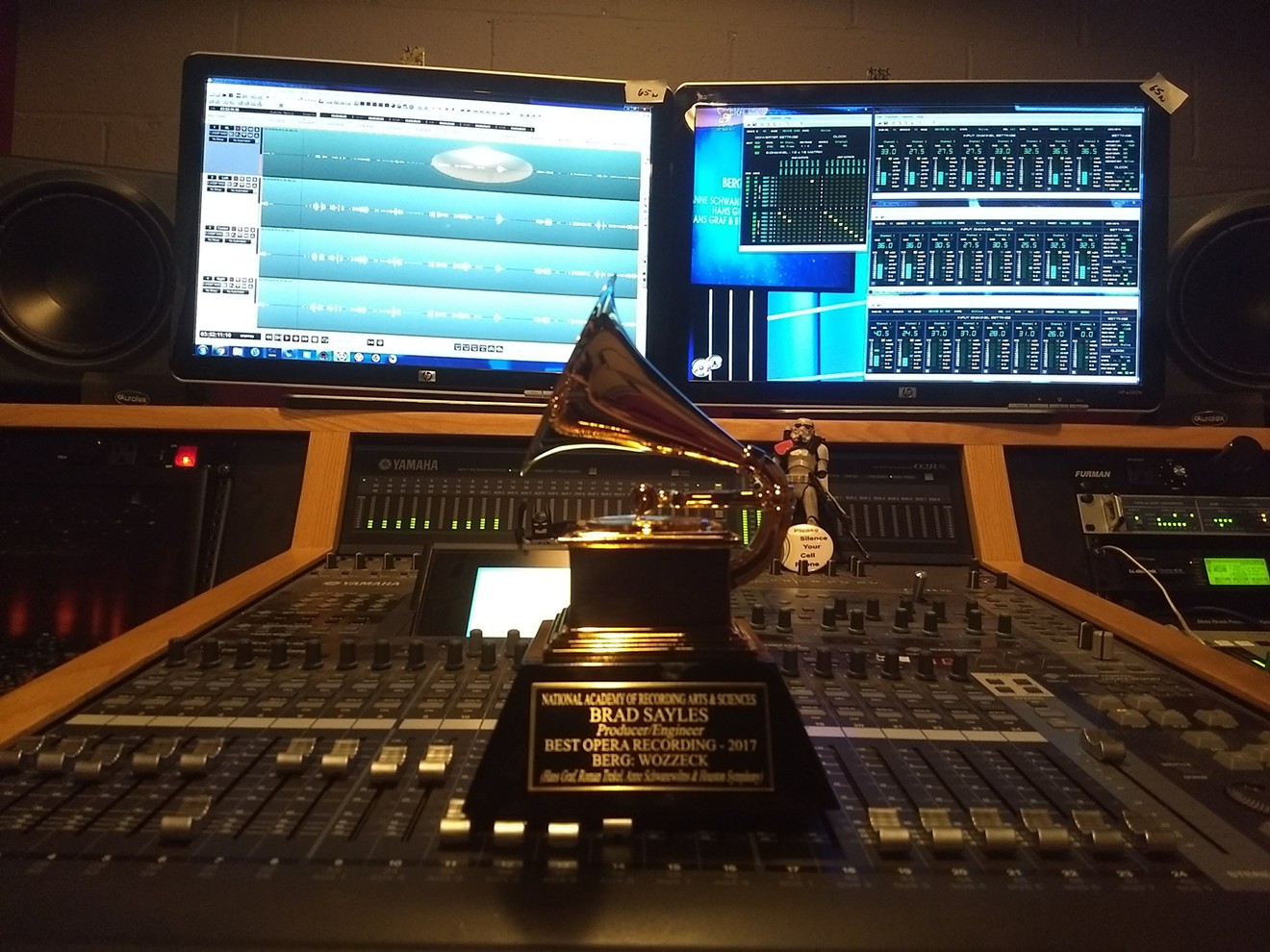 Which do you think gets more attention? The Grammy Award or the Star Wars figurine?