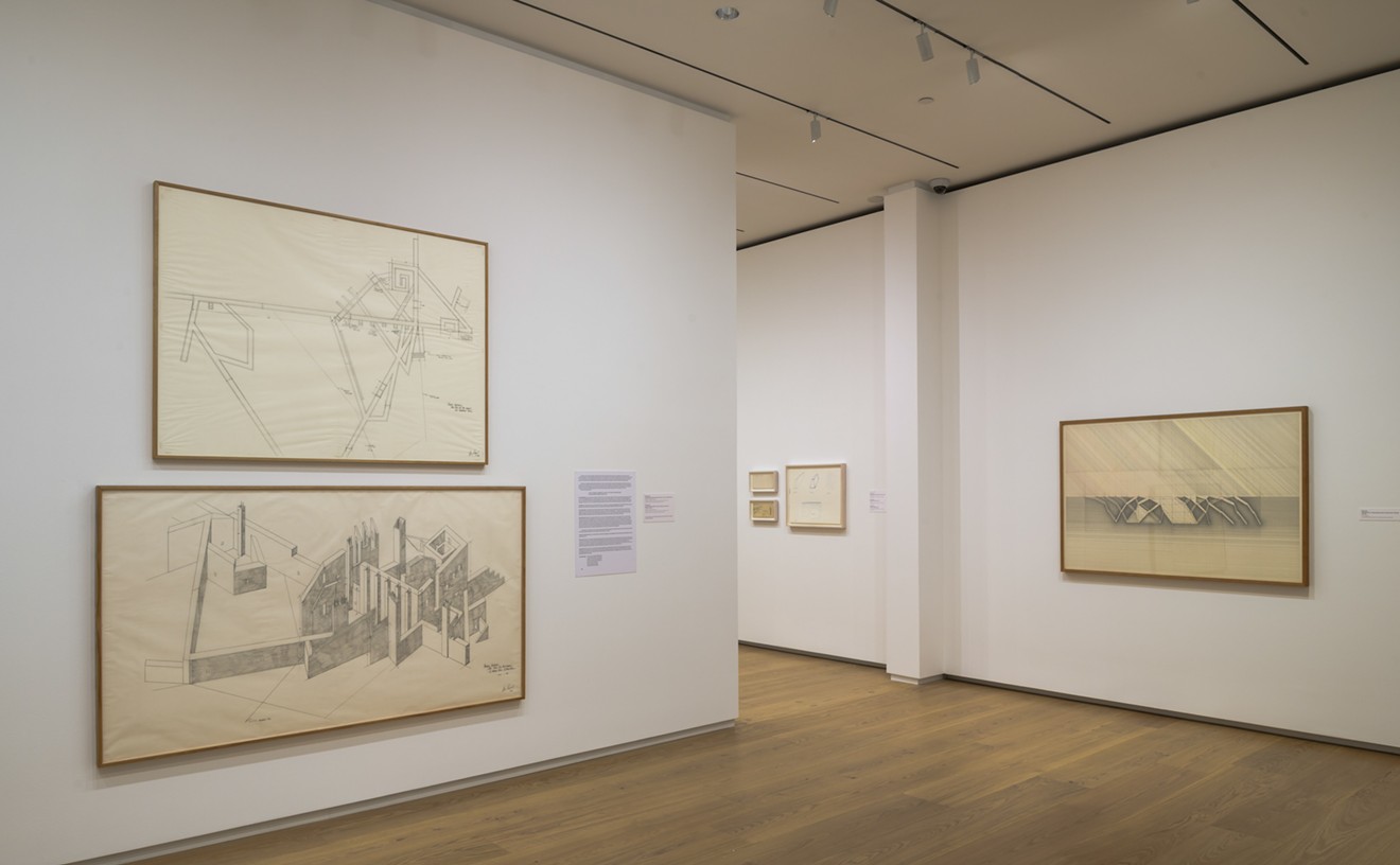 The Menil Collection and Aurora Picture Show present Earthworks films this weekend in conjunction with the exhibit "Dream Monuments: Drawing in the 1960s and 1970s" pictured here.