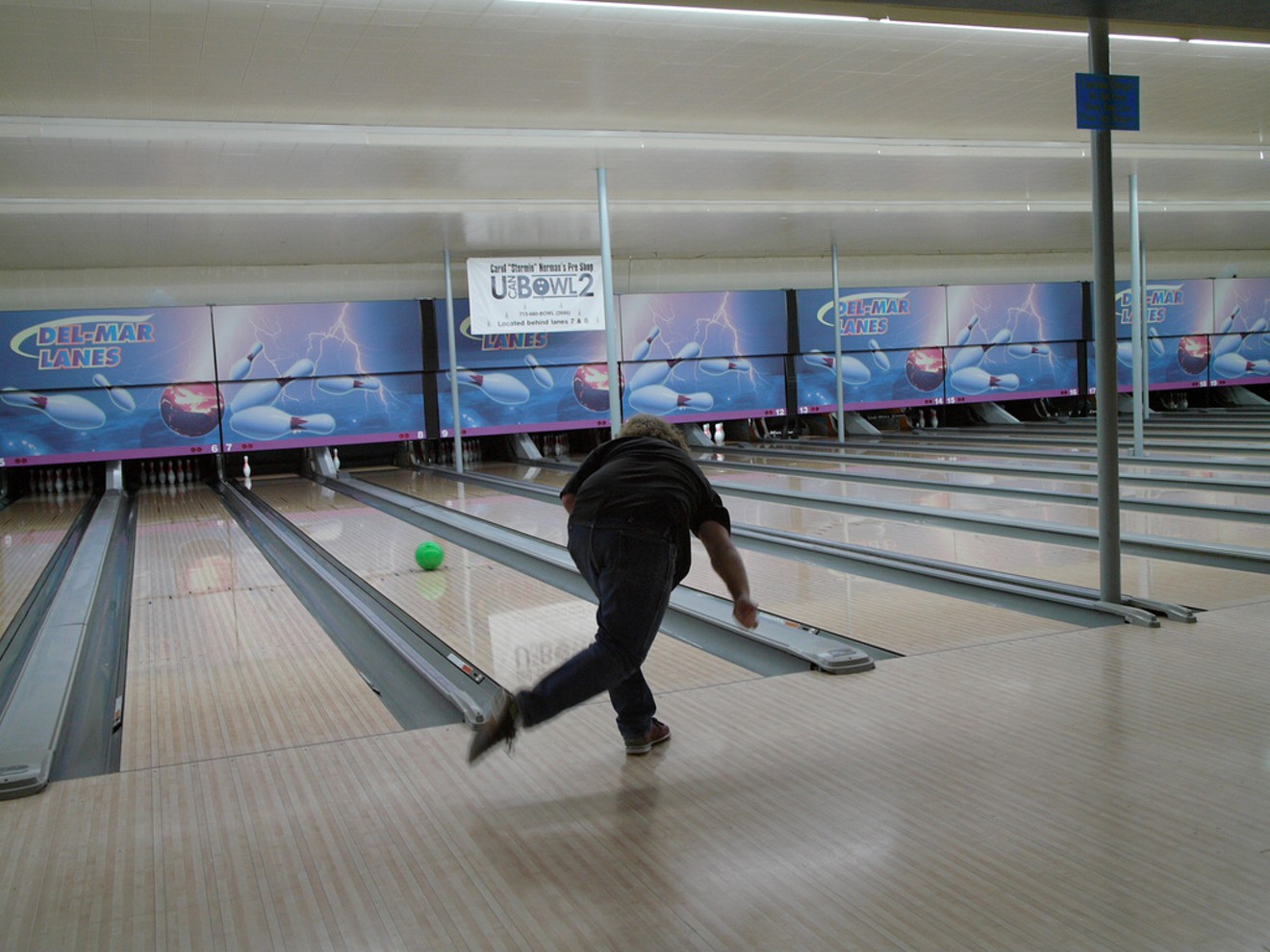 Knock down some pins while knocking down a few cold ones at Del Mar Lanes.