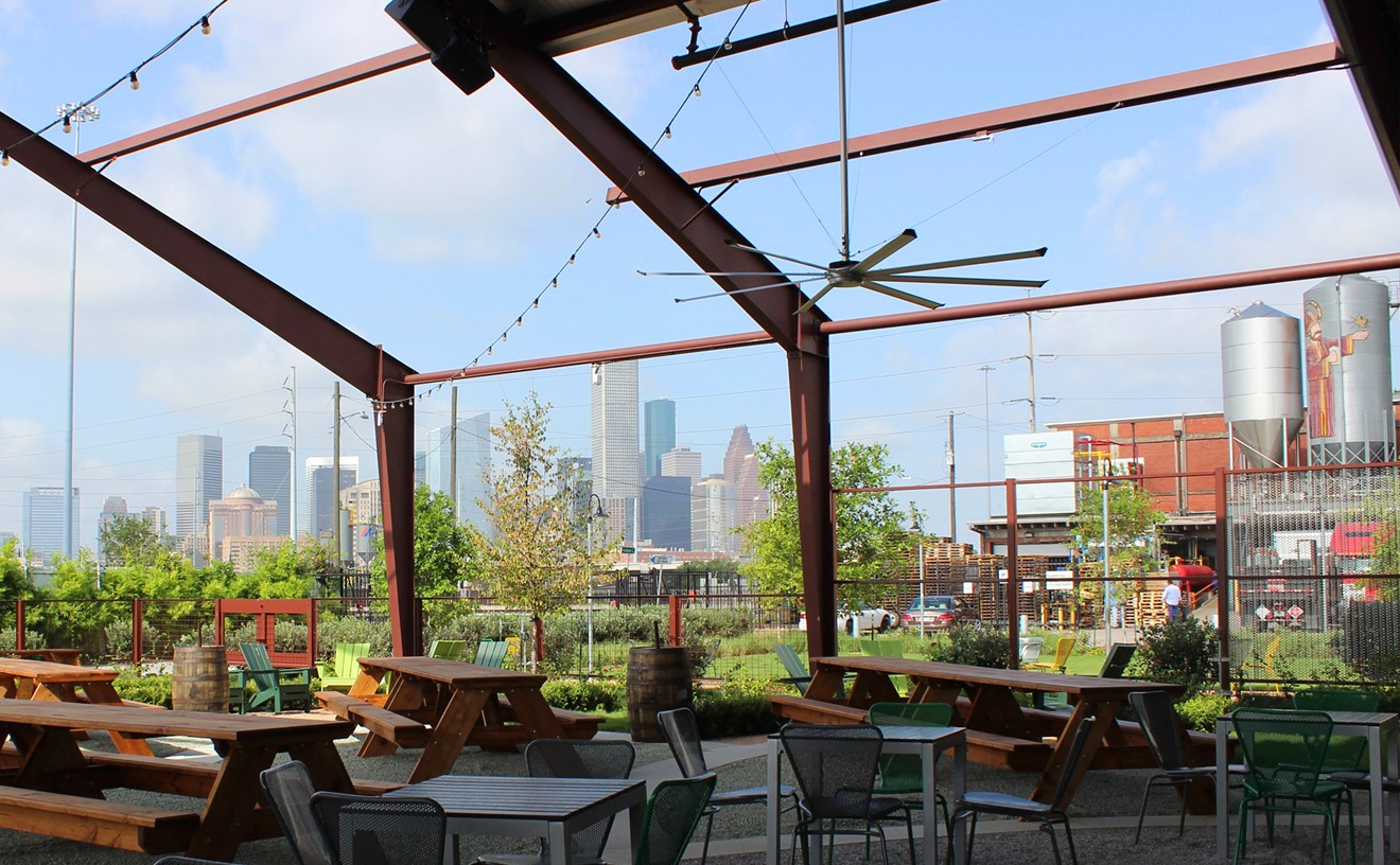 Sip local suds under the skyline at Saint Arnold Brewing Company.