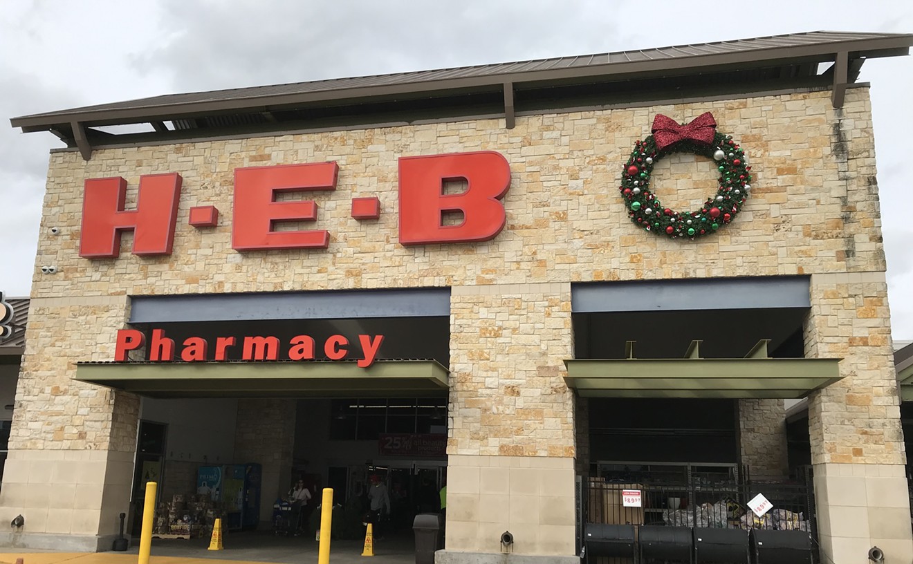 It may not be fancy on the inside, but the Bunker Hill H-E-B has spirit.