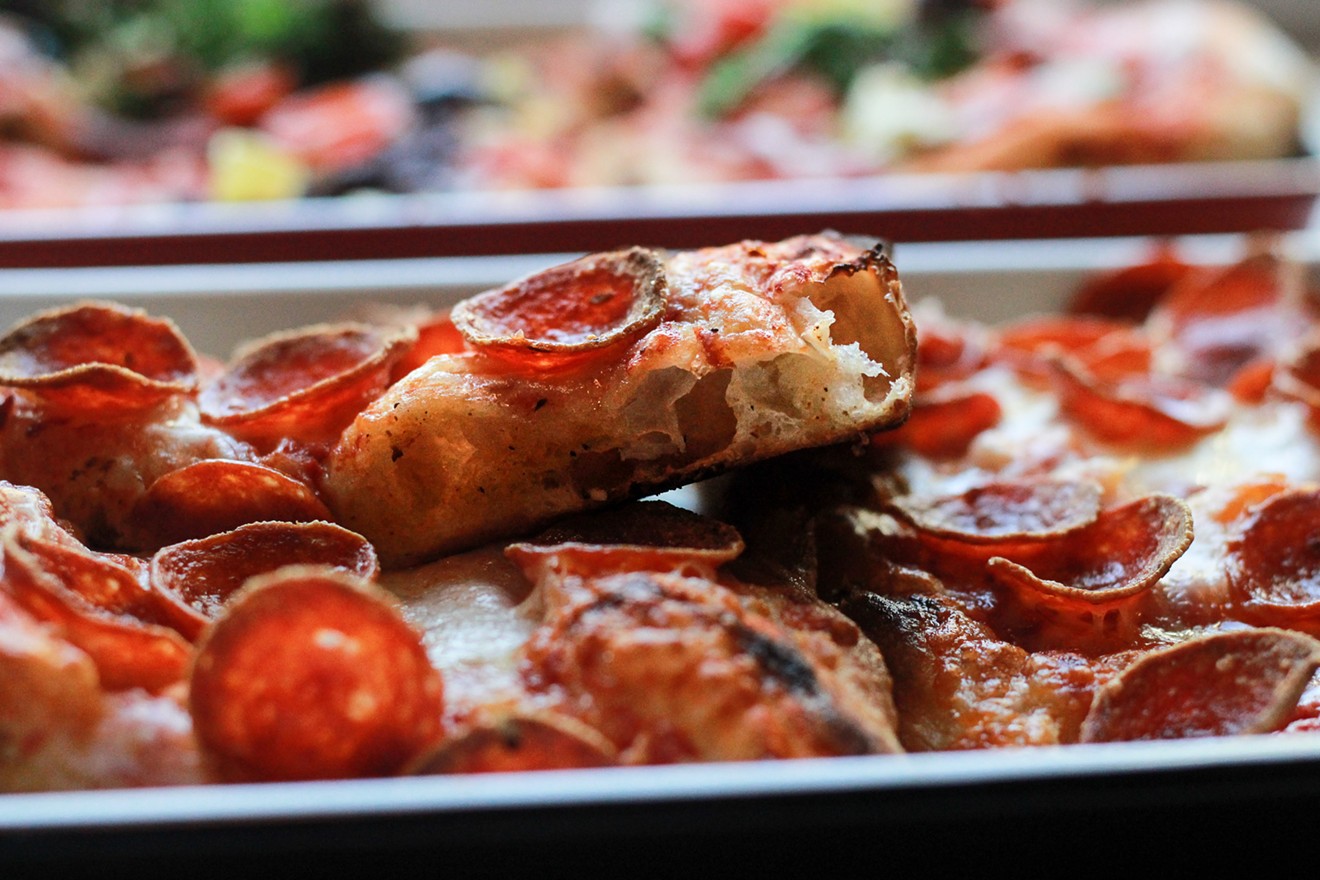 As always, crispy pepperoni cups make a solid topping choice at Pizza Motus.