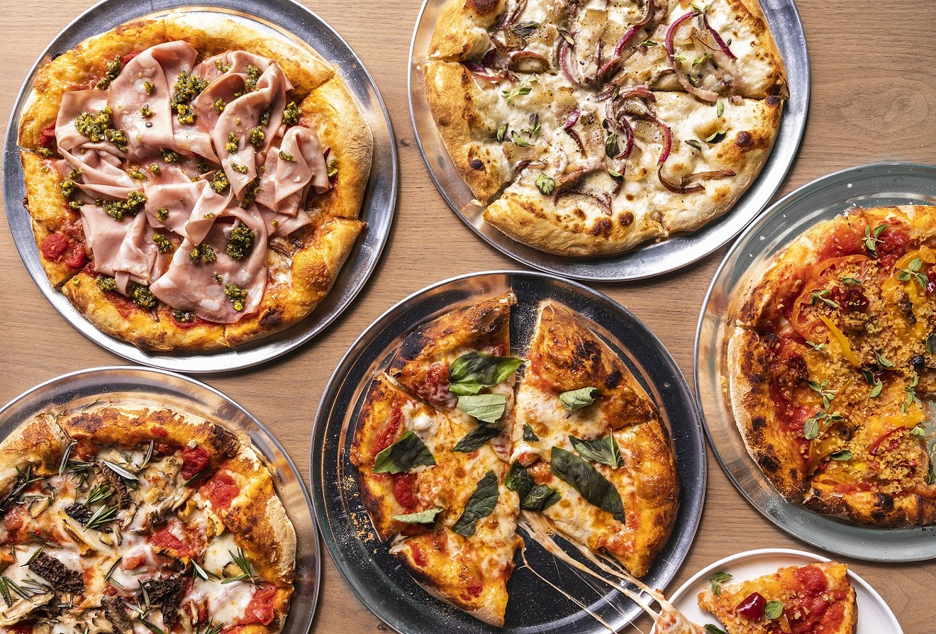 Mortadella and pesto, smoked mushroom and scarmoza, and tomato and calabrian chili are just some of the next-level topping combos at this "Best Pizza" winner.