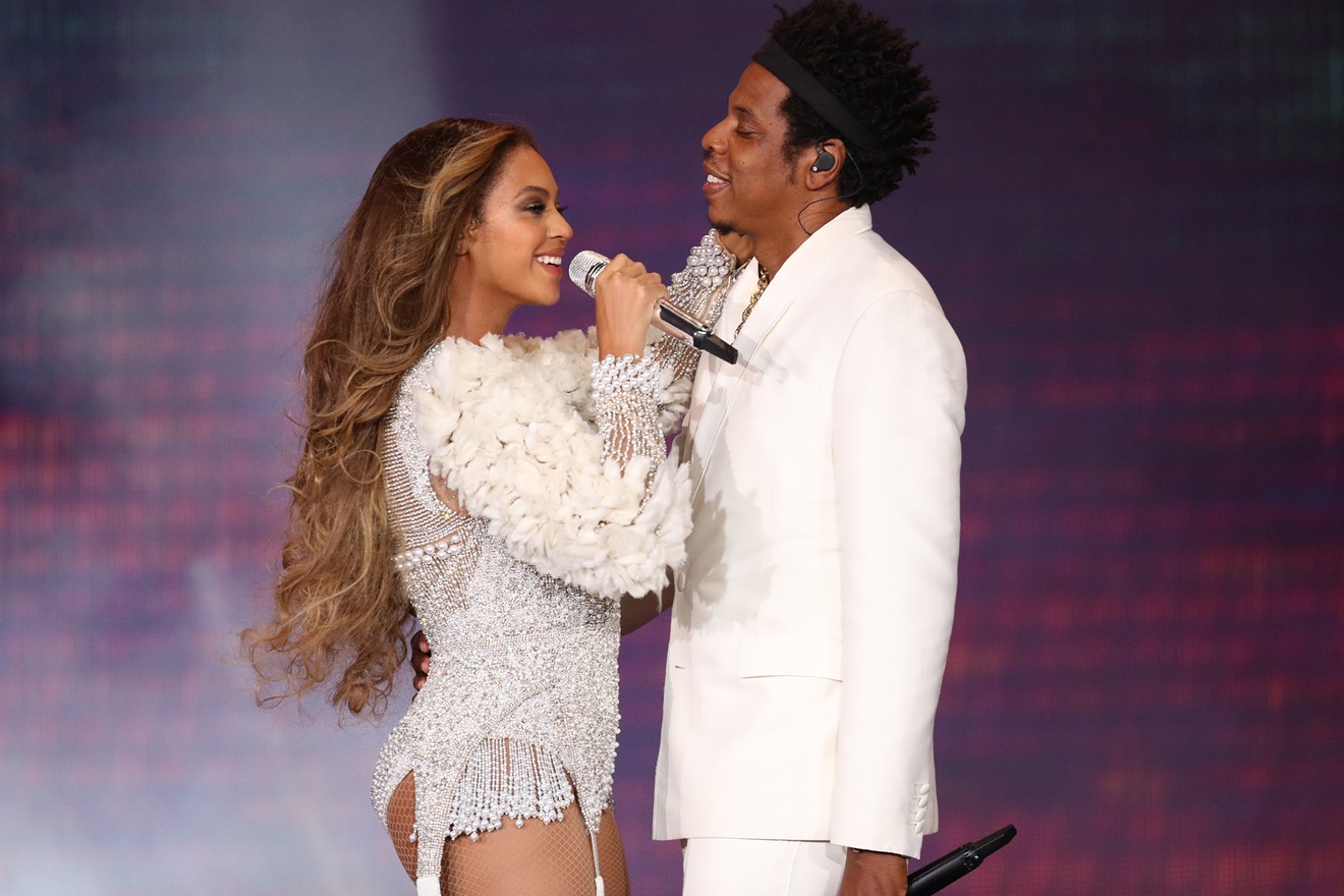 Bey and Jay onstage at NRG