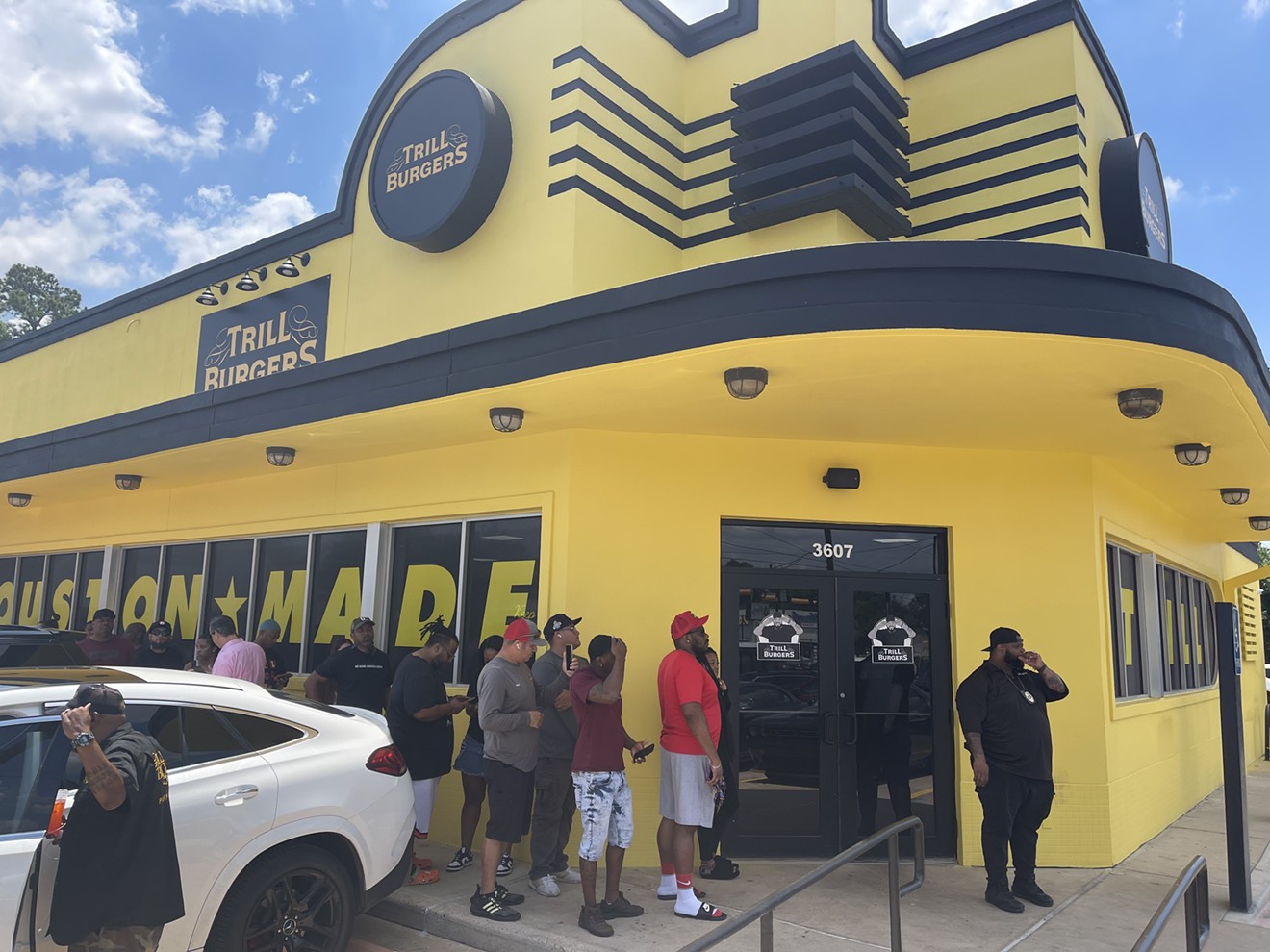 A line quickly formed at the opening of Trill Burgers Wednesday morning.