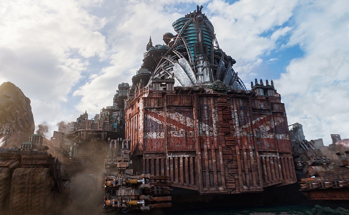 In the film Mortal Engines, Christian Rivers’ adaptation of Philip Reeve’s apocalyptic YA novel, London is one of the gigantic, mobile cities built atop a colossal tank-treaded vehicle that stalks its much smaller prey.
