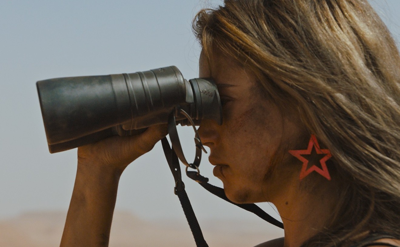 Matilda Lutz plays Jen, who after she is raped and left for dead, caked in blood, in a desert wasteland, vows to get what the title of Coralie Fargeat's film promises — Revenge.