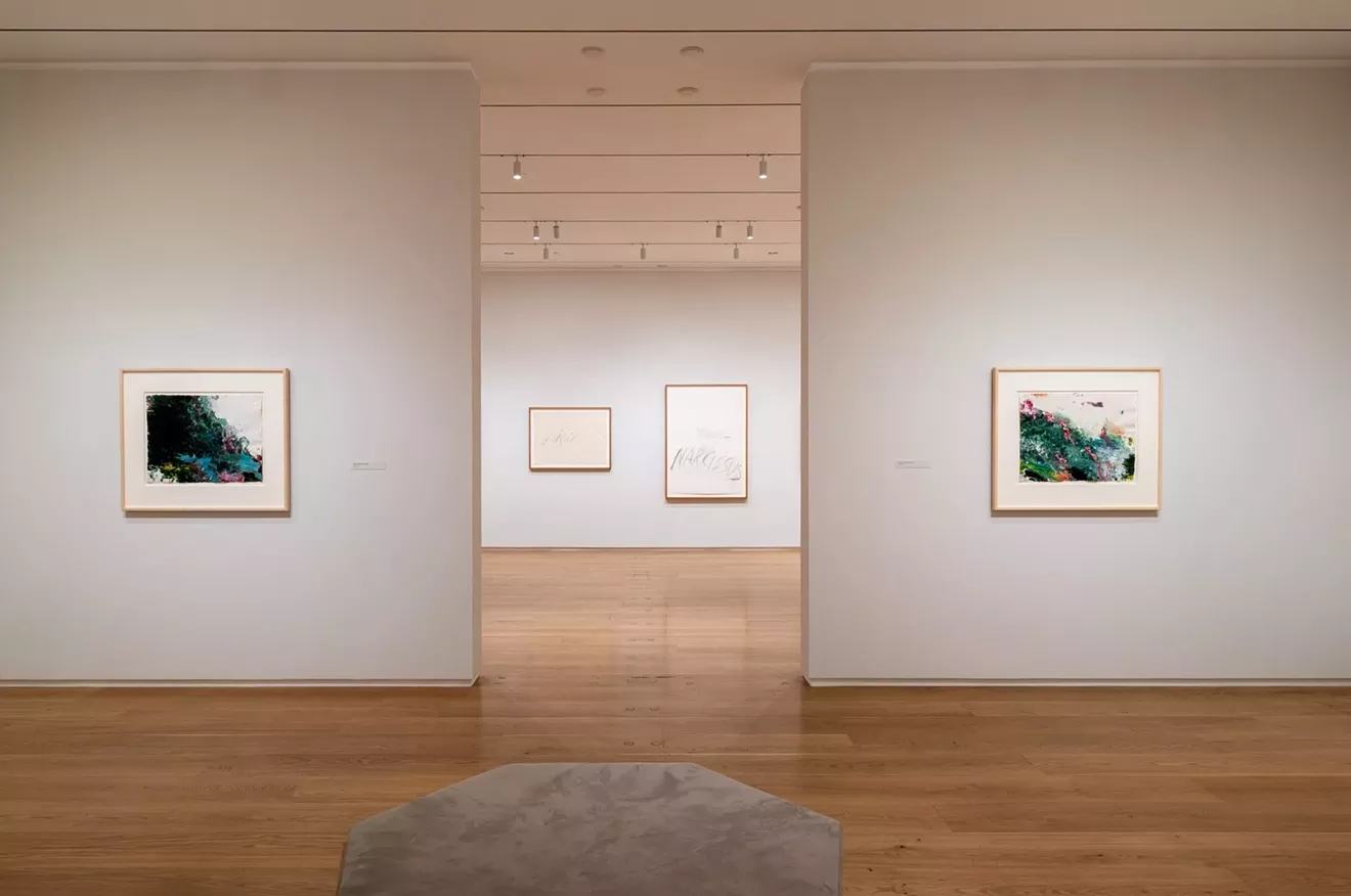 Installation view of "The Gift of Drawing Cy Twombly" at the Menil Drawing Institute, Houston.