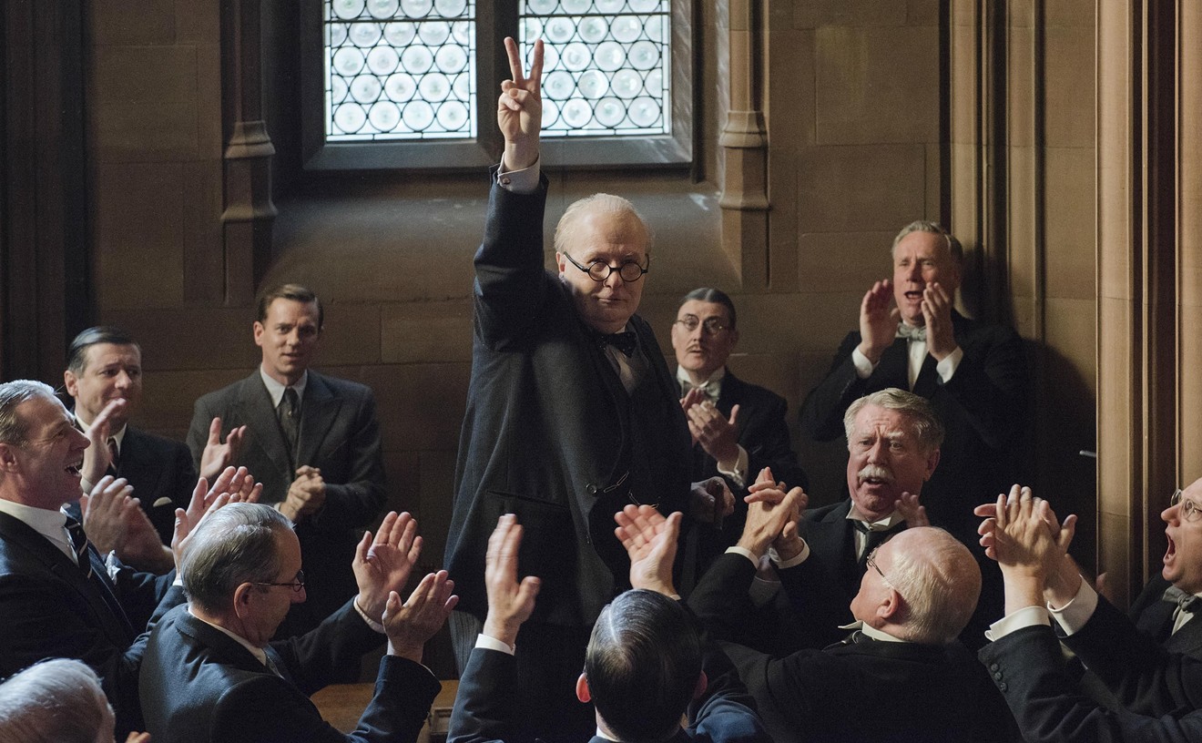 In Joe Wright's Darkest Hour, Gary Oldman shows the many sides of Winston Churchill, a leader who has to sweat some to find the words that still get quoted whenever prime ministers or presidents urge their nations into war.