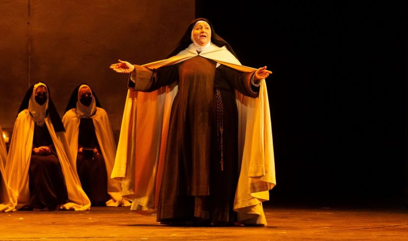 Christine Goerke (center) in rehearsal for Dialogues of the Carmelites.