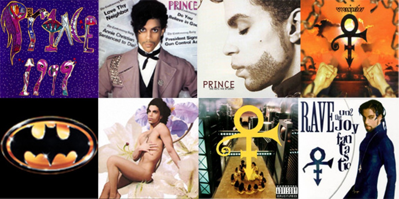 Just some of the more than 40+ albums Prince released in his career. Thousands of hours of additional music are thought to be stored in his Paisley Park vault.
