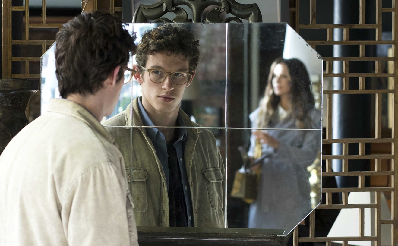 Thomas (Callum Turner), a precocious college grad, becomes obsessed with Johanna (Kate Beckinsale) in The Only Living Boy in New York.