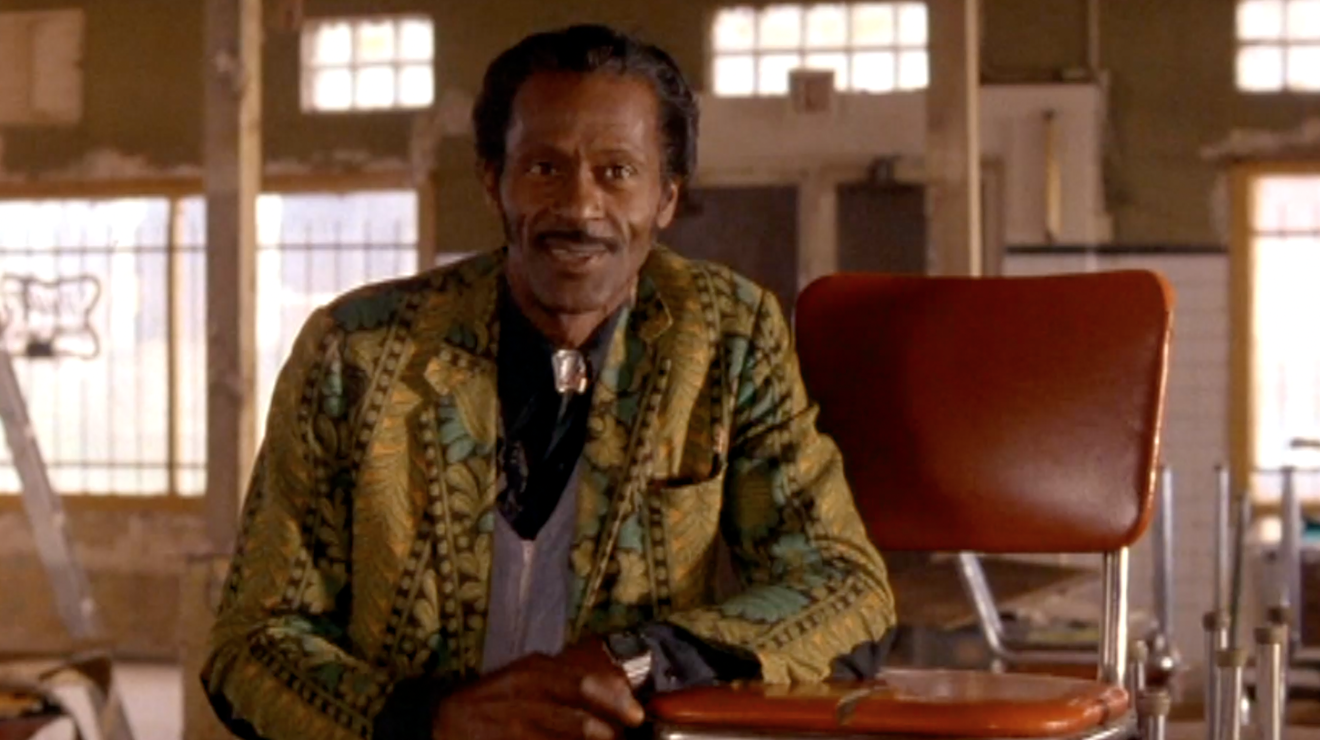 Chuck Berry appears in archival footage.