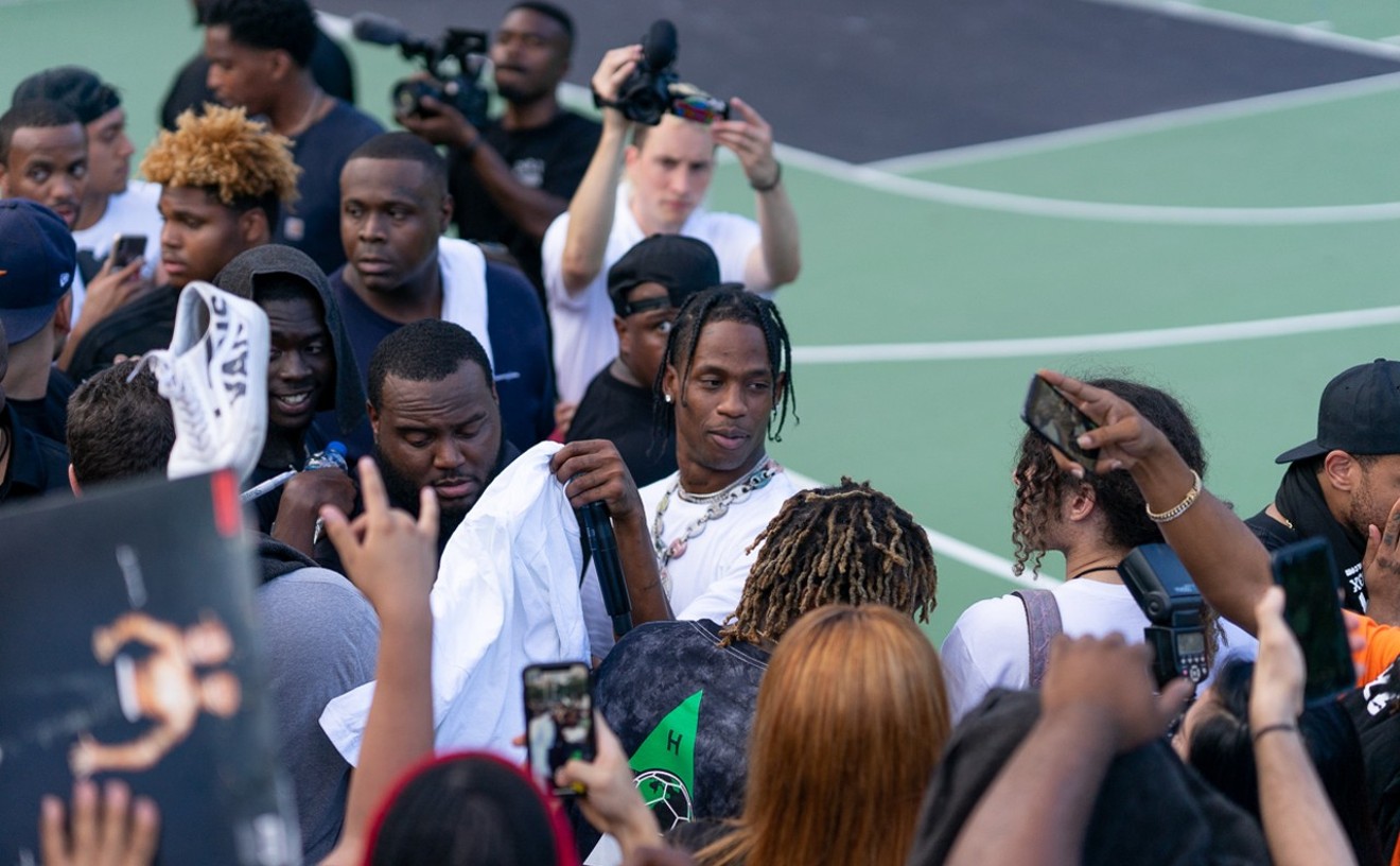 An outpouring of fans turned out for Travis Scott and his shoes.