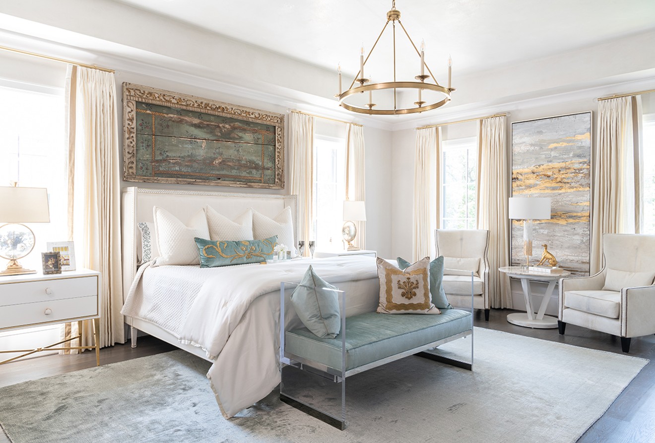 Master bedroom by Teena Caldwell of Twenty Two Fifty Interiors.