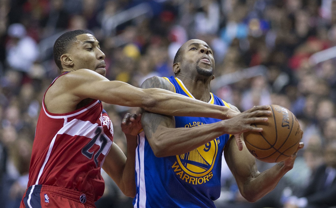 Andre Iguodala (right) is high atop the remaining Rockets wish list.