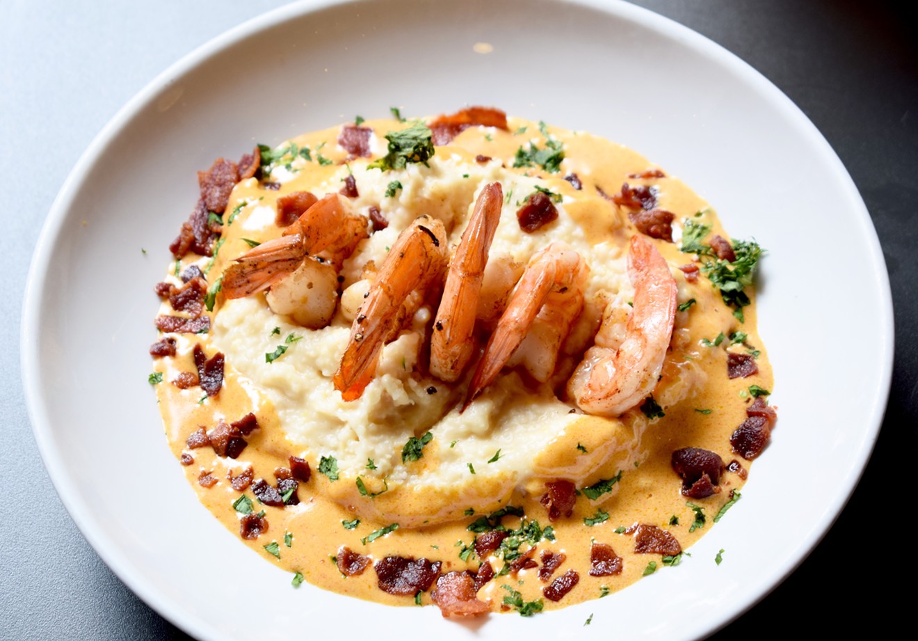 Dish Society's menu is stacked with Lent-friendly options, like this Shrimp & Grits.