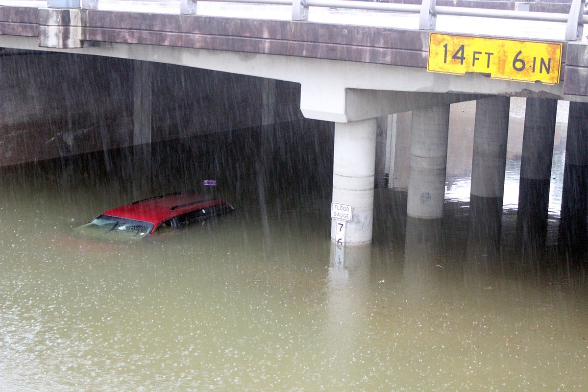 Lower lying underpasses will be at risk of flash flooding this weekend.