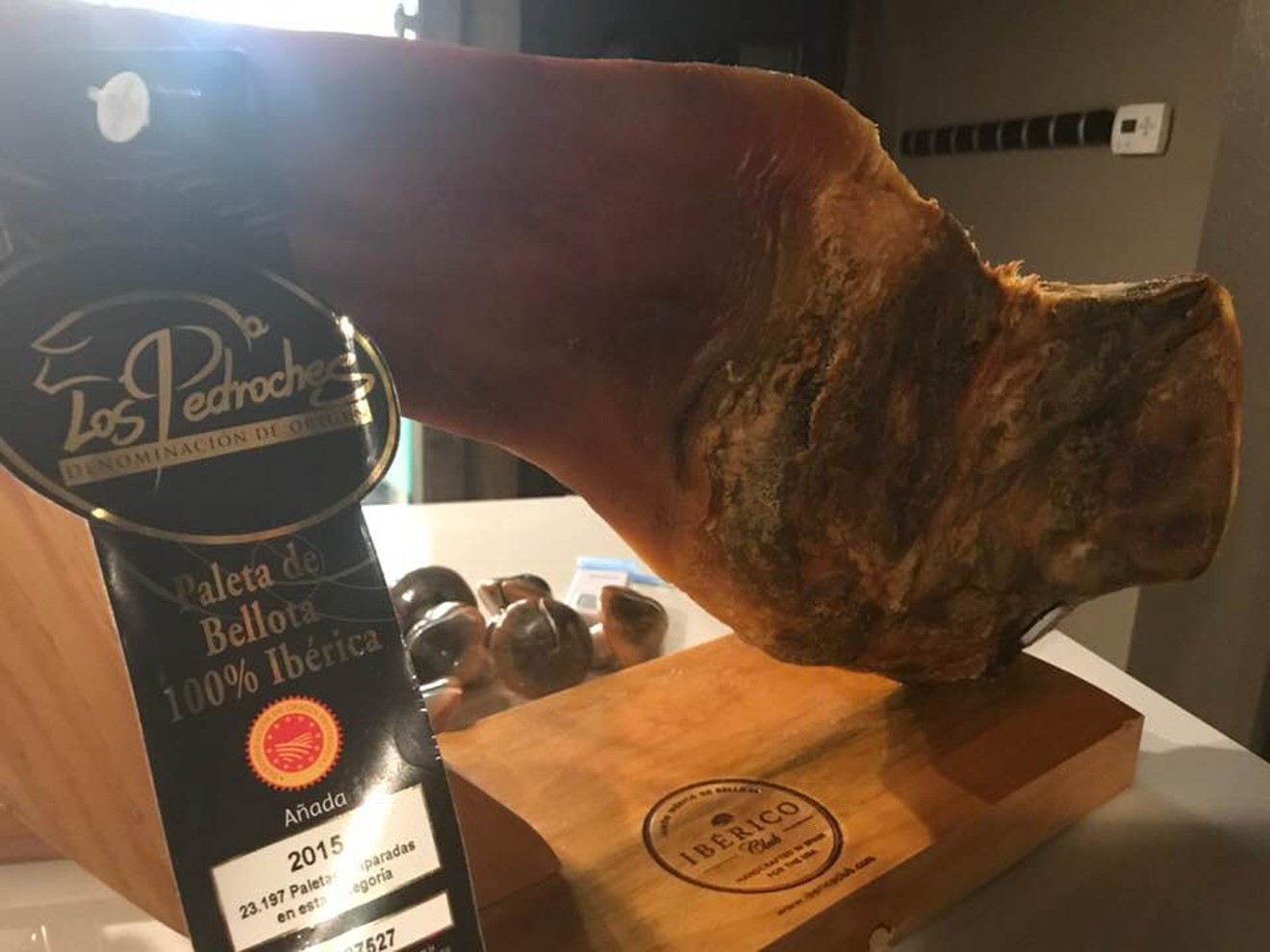 $1,000 piece of Los Pedroches Iberico ham to be served at eculent in Kemah.