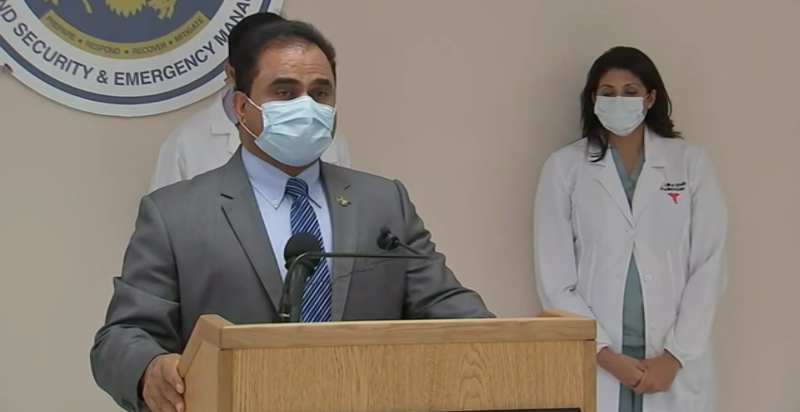 Fort Bend County Judge KP George announced a face mask order for local businesses in a June 23 press conference. On June 30, the Fort Bend County Commissioners Court extended his mask order through the month of July.