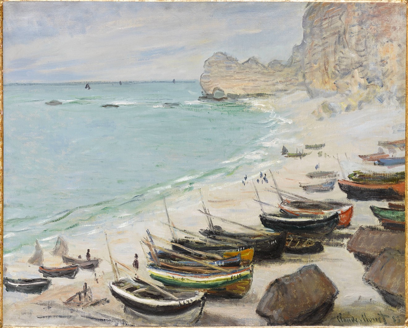 Claude Monet, "Boats on the Beach at Etretat," 1883
