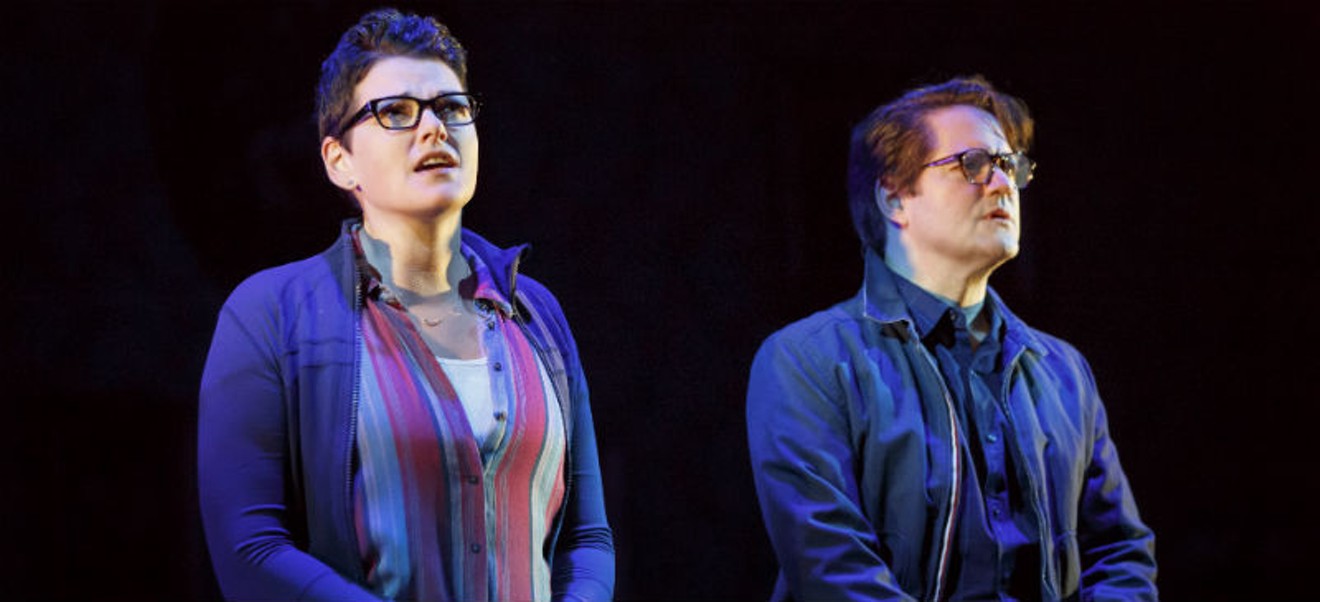 Kate Shindle as Alison and Robert Petkoff at Bruce in Fun Home.