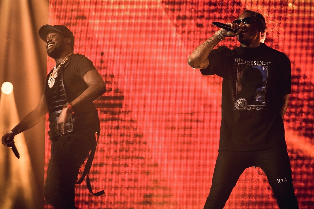 Meek Mill and Future share the stage at the Cynthia Mitchell Woods Pavilion