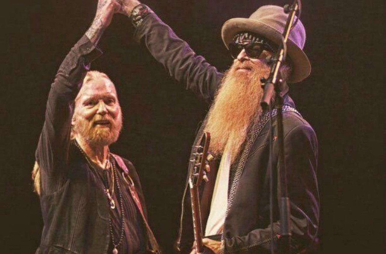 Gregg Allman and ZZ Top's Billy F. Gibbons onstage in Atlanta, 2016