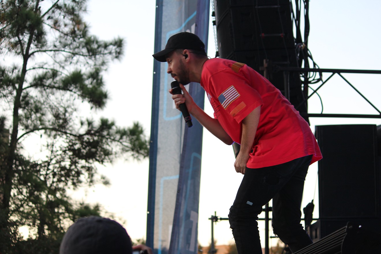 Mike Shinoda had a huge turnout over on the second stage.