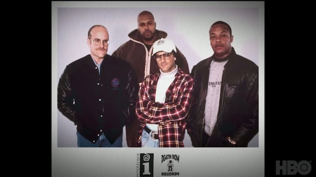 In 'The Defiant Ones,' the rise of Dr. Dre (far right) and Jimmy Iovine (center) encounters strife and conflict, making for a hell of a documentary.