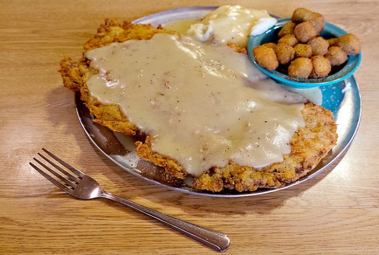 This is only the medium chicken fried steak.