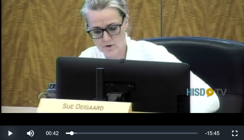 Trustee Sue Deigaard opts out of the fray.