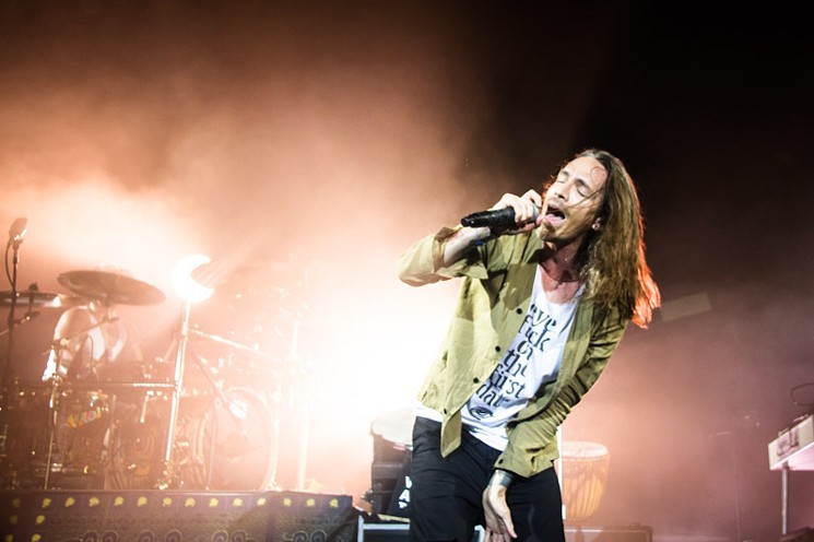 Incubus' Brandon Boyd onstage at the Woodlands Pavilion in 2017