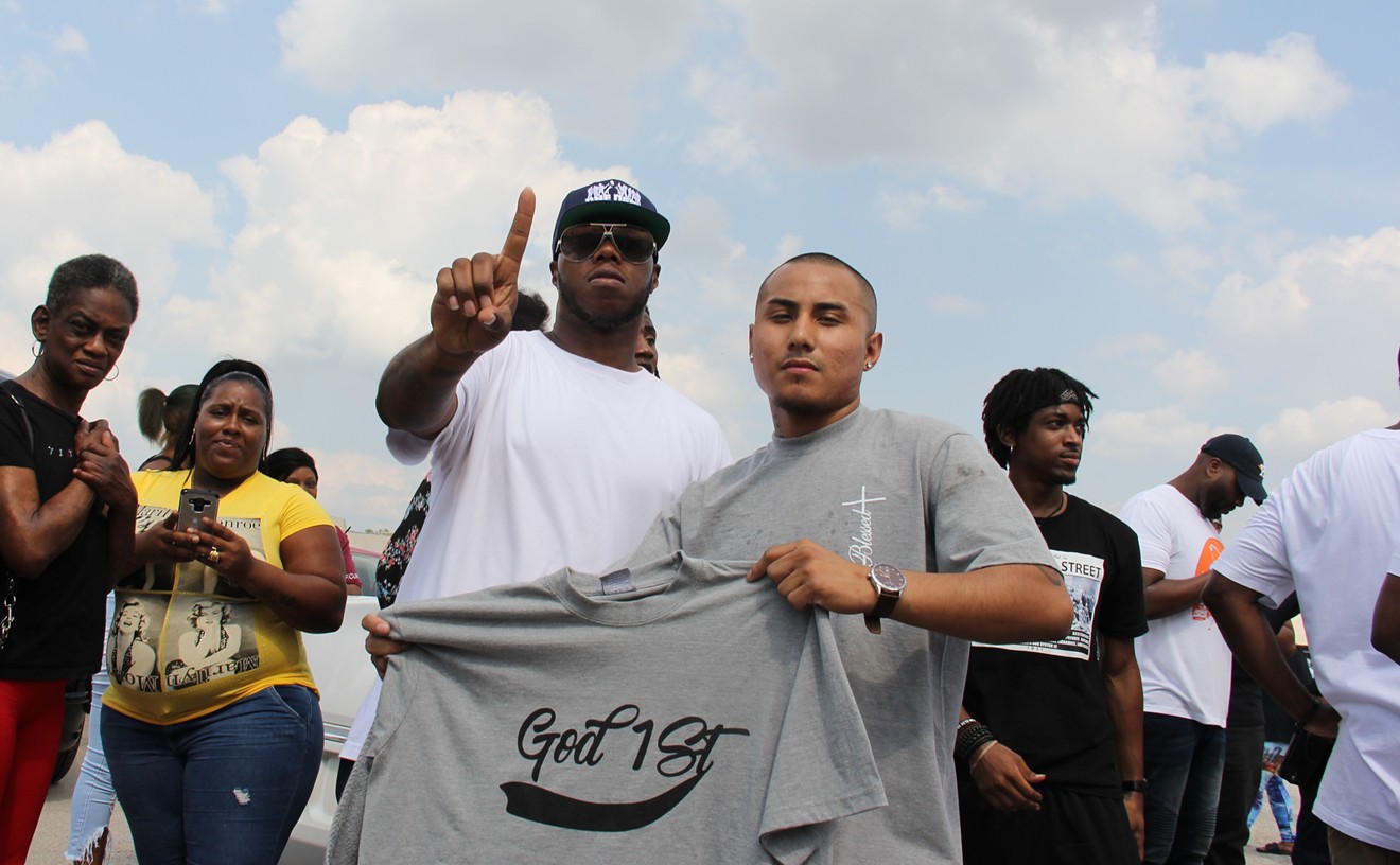 Z-RO (center) at a Hurricane Harvey donation drive in 2017