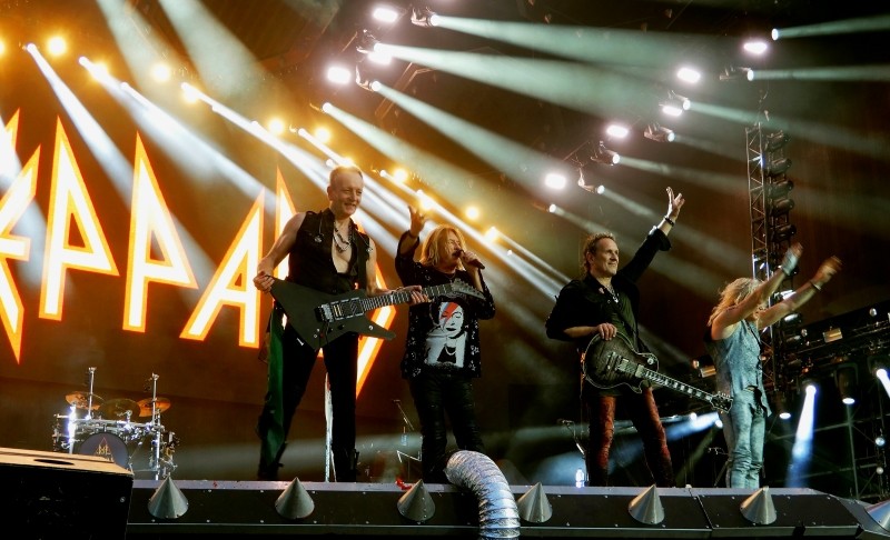 Def Leppard (pictured), Mötley Crüe, Joan Jett, and Poison will bring some big-hair '80s sounds to Minute Maid Park Friday night.