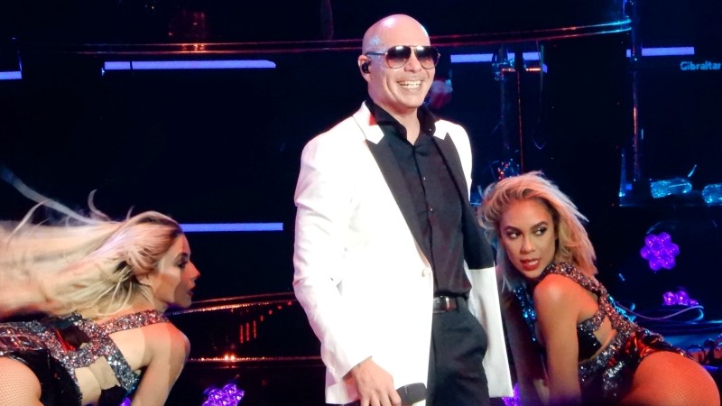 Pitbull, Mr. 305 himself, will be at the Cynthia Woods Mitchell Pavilion on Sunday, presumably with these unusually attractive roadies in tow.  Shows from Jackopierce, Stereolab, Alicia Keys, and Michael Bublé are also on the schedule this week.