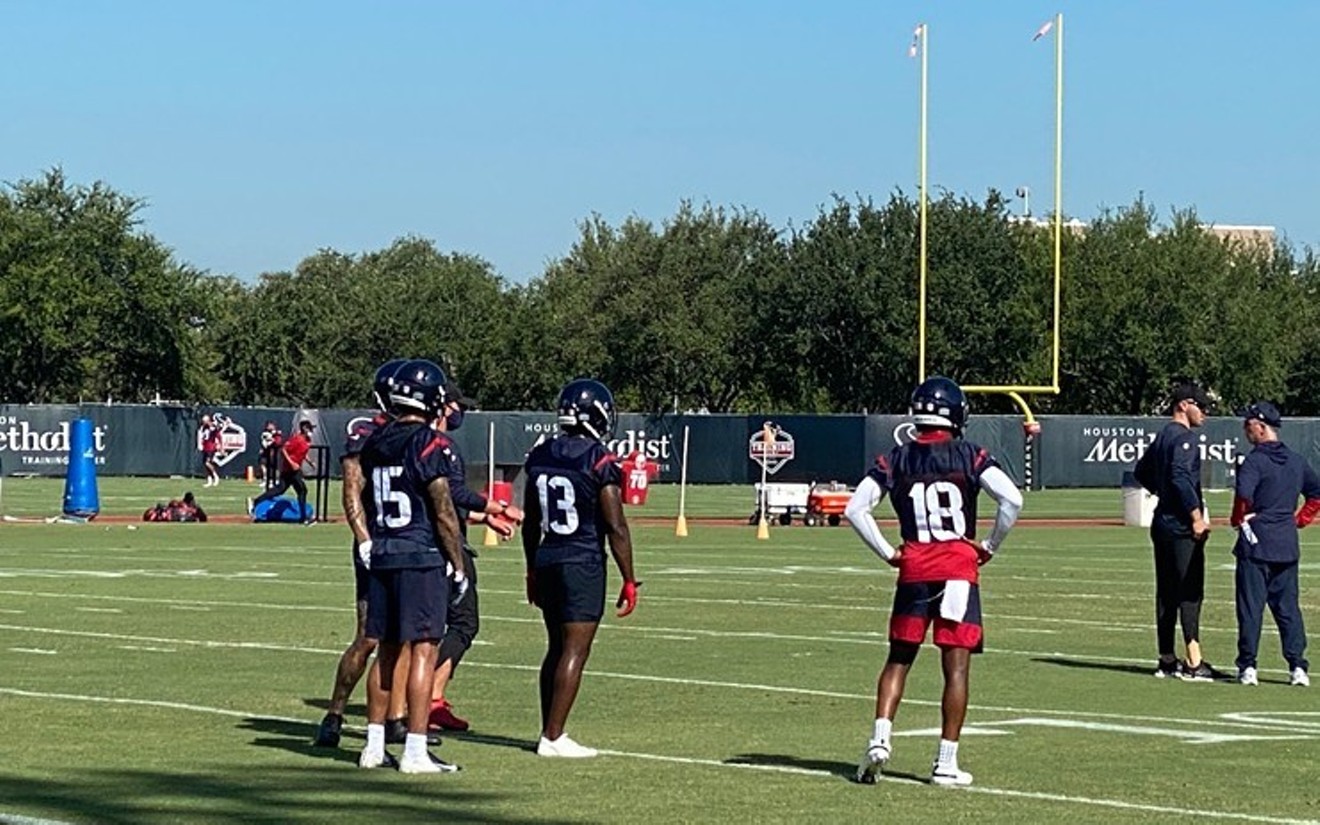 The Texans plan on having a lot of speed on the field this season, starting with their top three receivers — (L-R) Will Fuller, Brandin Cooks and Randall Cobb.